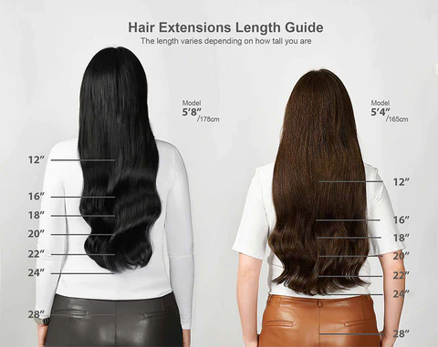 Hair sales extensions length