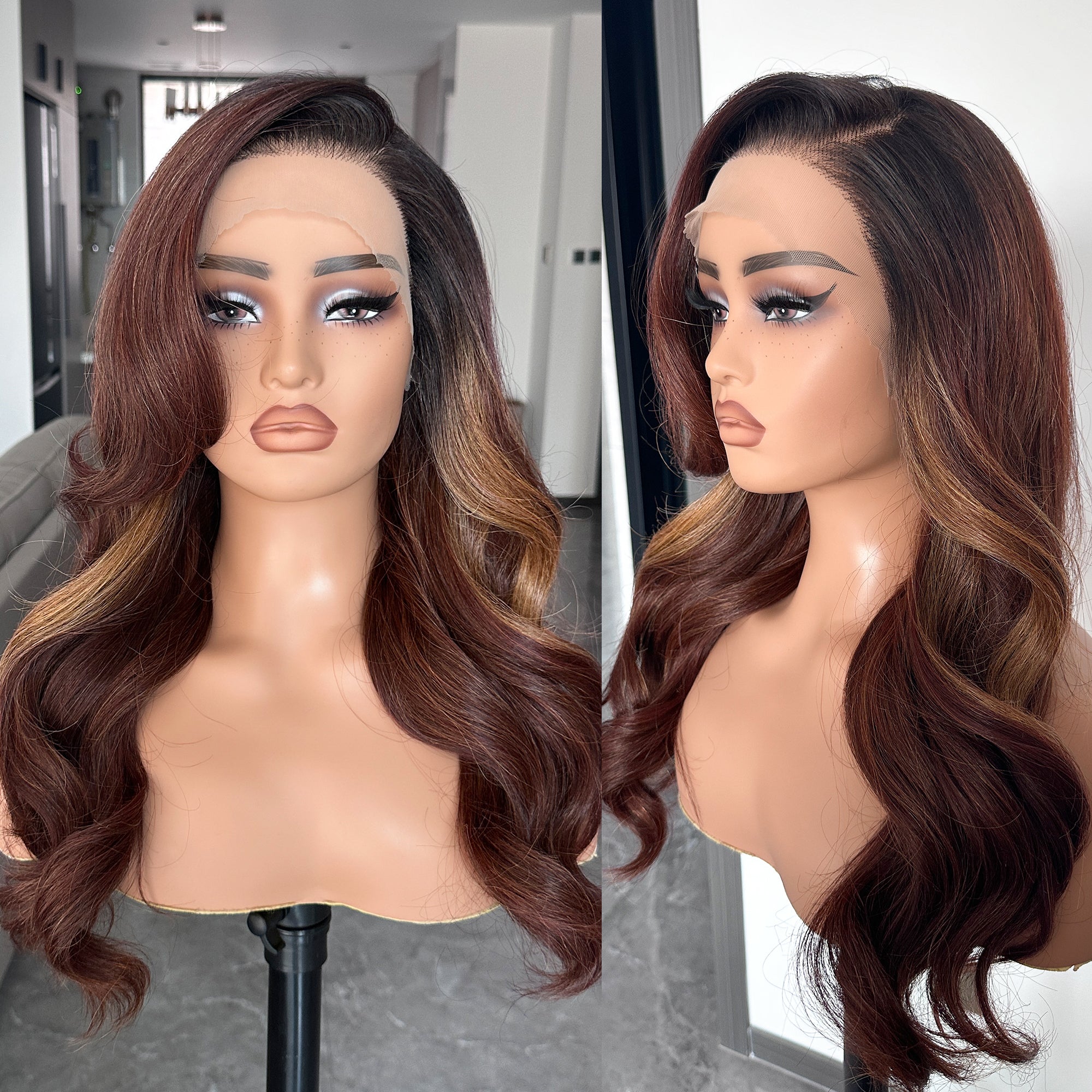 BLL 13x6 HD Synthetic Lace Front Wigs Body Wave For Black Women Natural Hairline Pre Plucked Lace Wig