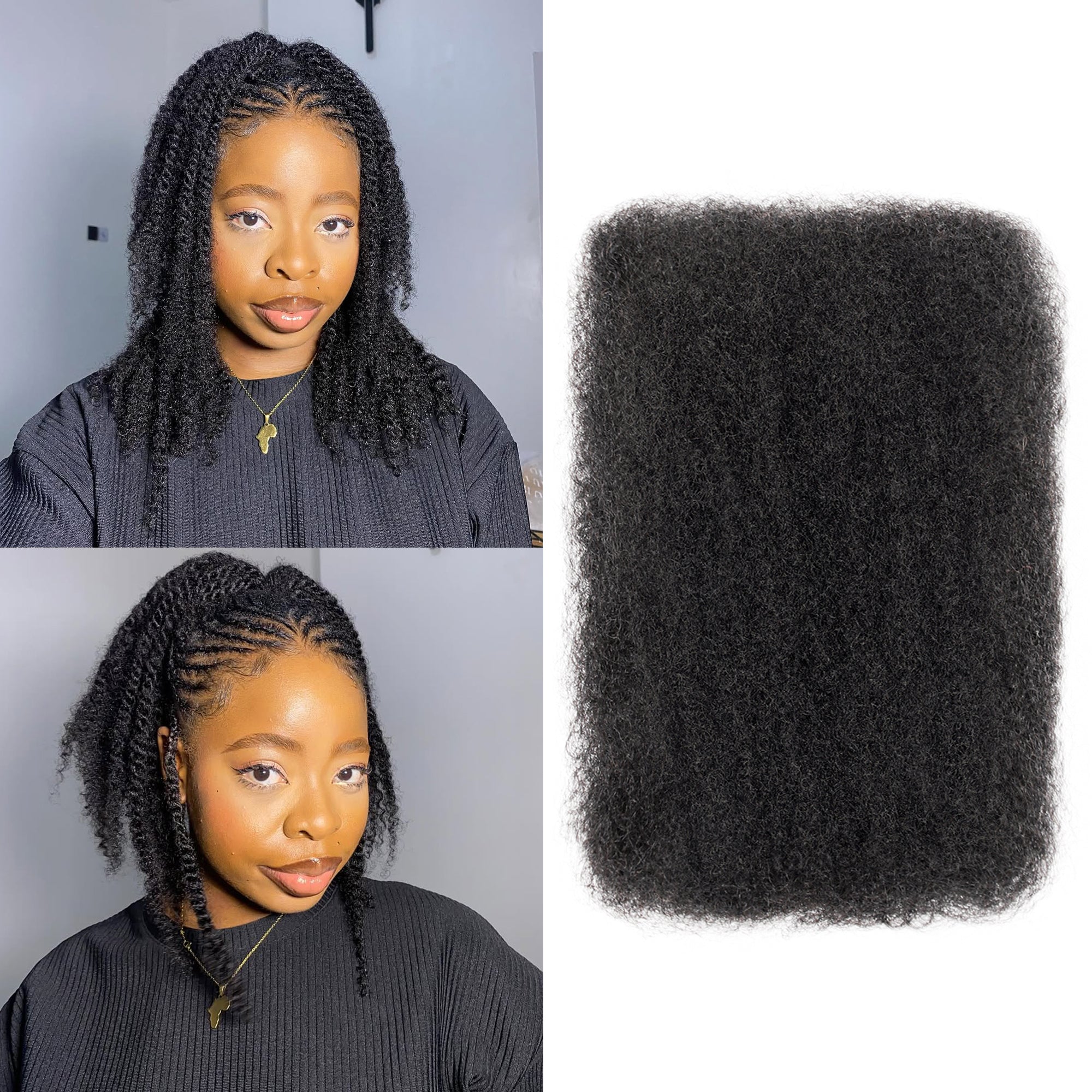 BLL Afro Kinkys Bulk Human Hair For Mini Twist 100% Real Hair Extensions 1 Pack 50G