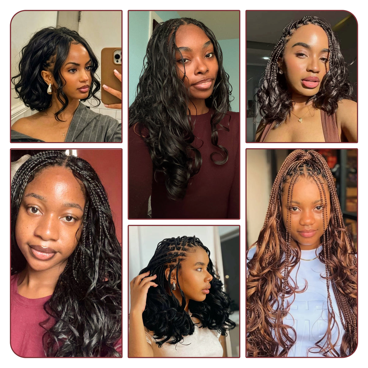 Human Hair Blend French Curl Braiding Hair 12-18 Inch 1B 8 Packs