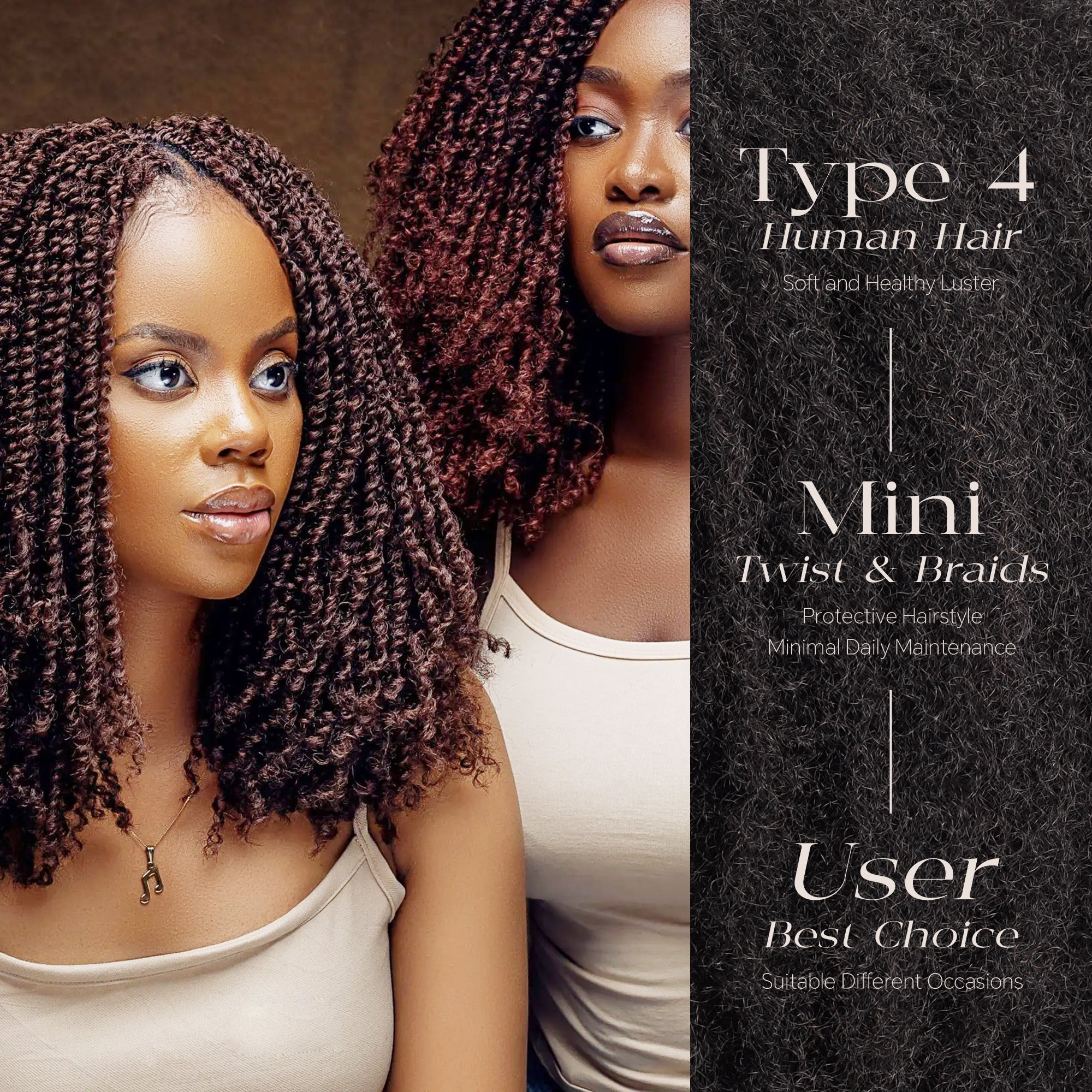 BLL 27 Color Blonde Afro Kinkys Bulk Human Hair-100% Human Hair for Mini Twist Braiding Dreadlock Loc Extensions