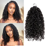 BLL Multi-Textured Afro Kinky Curly Feather Crochet Human Hair Extensions