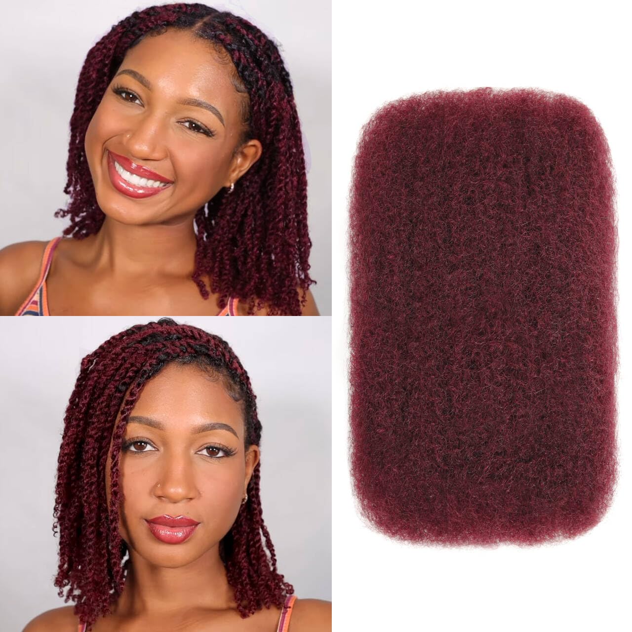 99J Color Afro Kinky Curly Bulk Human Hair Big Sale