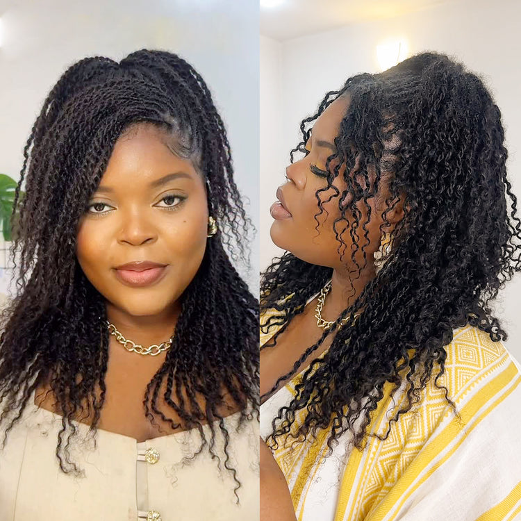 12 Inch BLL Afro Kinkys Bulk Human Hair for Mini Twist Braiding Dreadlock Loc Extensions