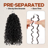 BLL Multi-Textured Afro Kinky Curly Feather Crochet Human Hair Extensions