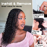BLL Multi-Textured Afro Kinky Curly Feather Crochet Human Hair Extensions