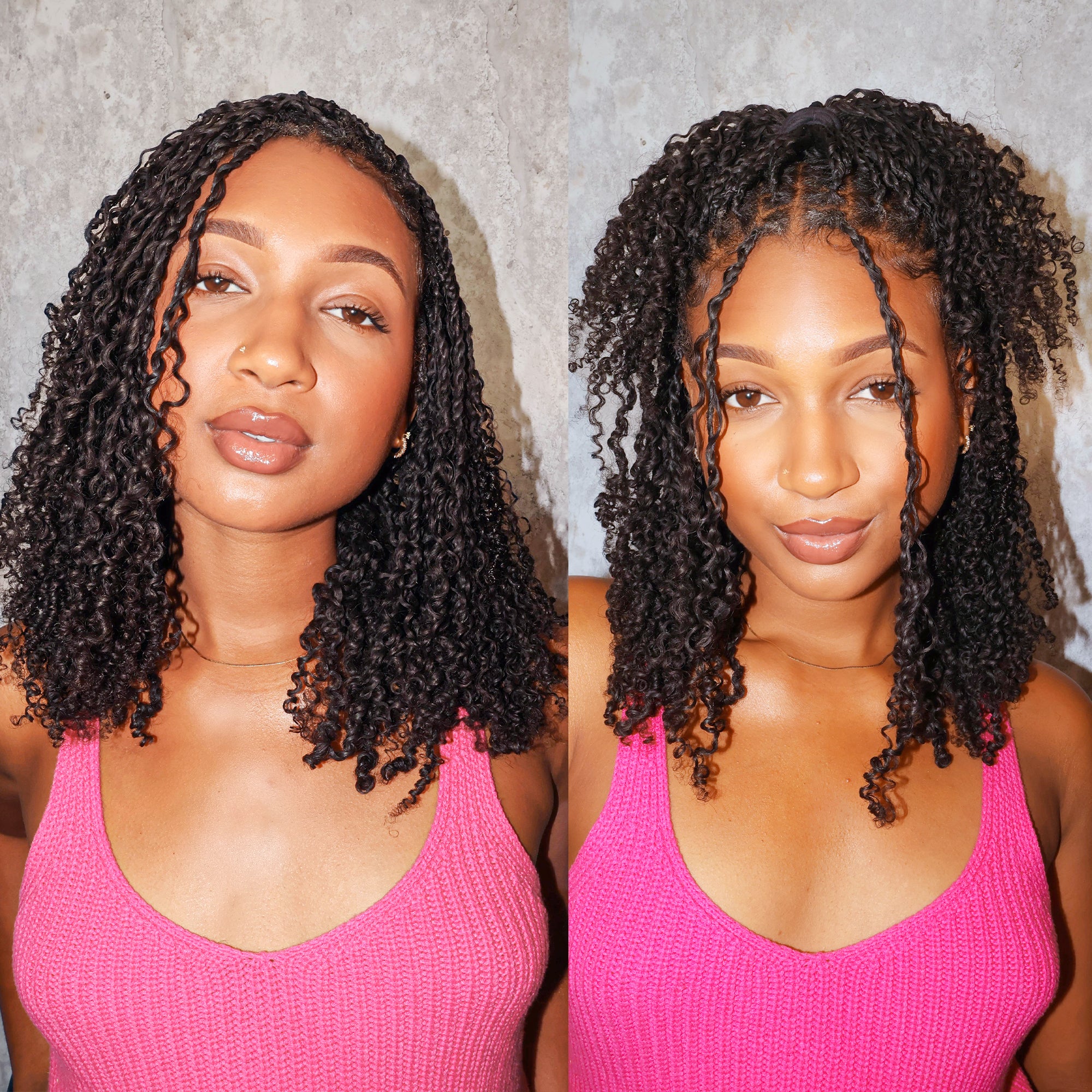 BLL Multi-Textured Afro Kinky Curly Feather Crochet Human Hair Extensions