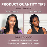 BLL Afro Kinkys Bulk Human Hair-100% Human Hair for Mini Twist Braiding Dreadlock Loc Extensions
