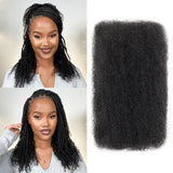 12 Inch BLL Afro Kinkys Bulk Human Hair for Mini Twist Braiding Dreadlock Loc Extensions