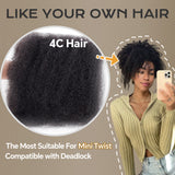 BLL 27 Color Blonde Afro Kinkys Bulk Human Hair-100% Human Hair for Mini Twist Braiding Dreadlock Loc Extensions