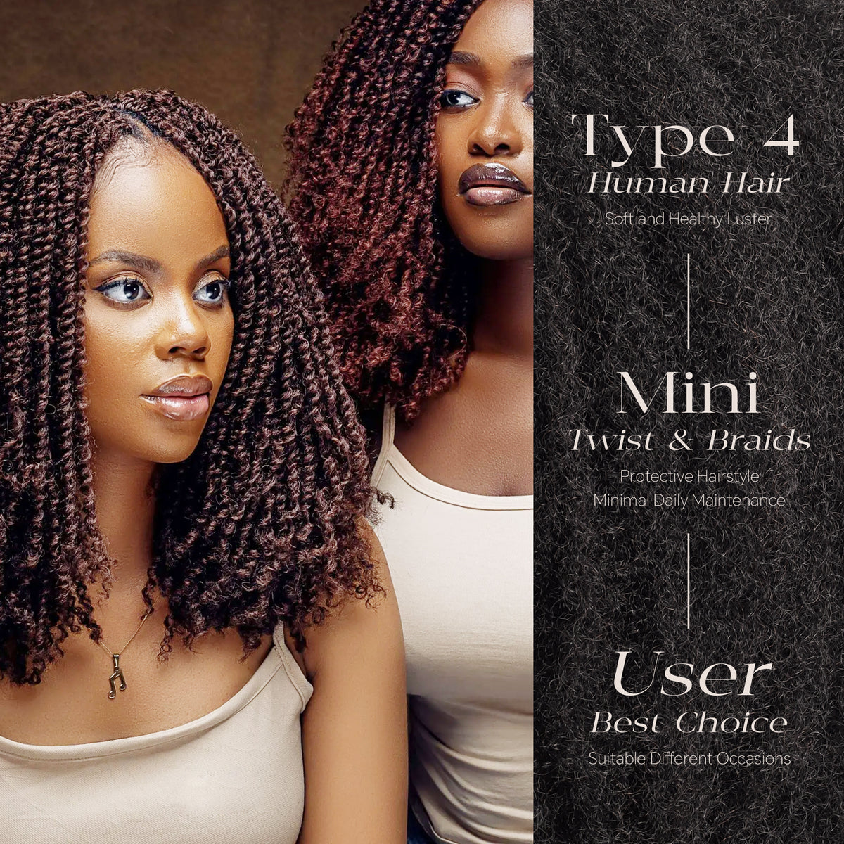 BLL 27 Color Blonde Afro Kinkys Bulk Human Hair-100% Human Hair for Mini Twist Braiding Dreadlock Loc Extensions