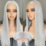 BLL Wear and Go Glueless Wigs, Pre Plucked Pre Cut Lace 6x4.5 Lace Front Wig for Beginners 26inch Natural Black Straight Glueless Synthetic Wig for Black Women