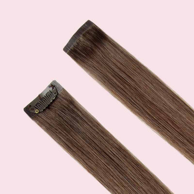 Bll classic clip in extension Cool Dark Brown#color_cool-dark-brown
