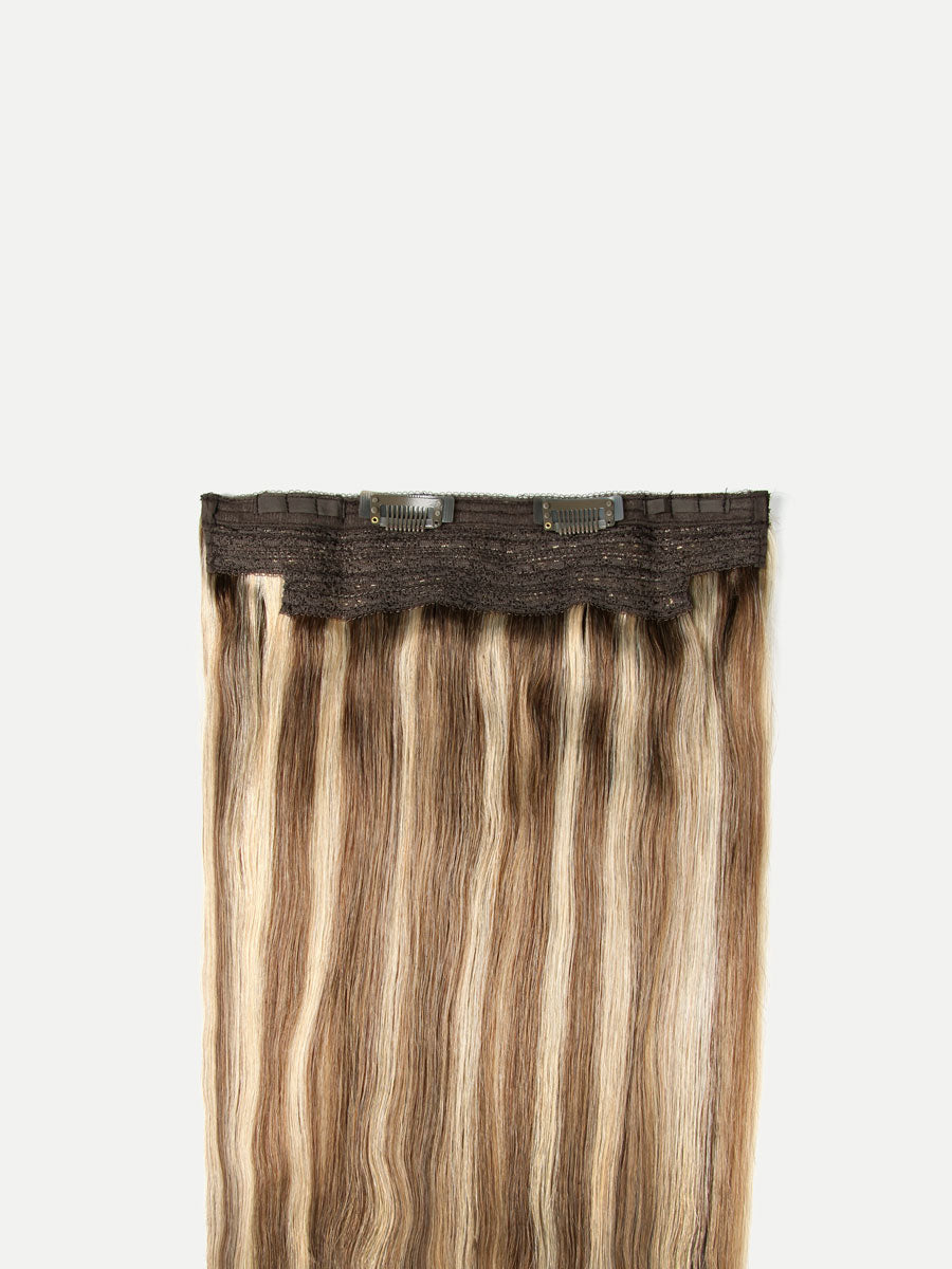 Bll halo clip in extension Ash Brown Highlights#color_ash-brown-highlights