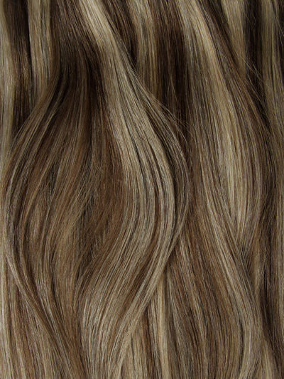 Bll classic clip in extension Ash Brown Highlights#color_ash-brown-highlights