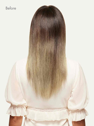 Bll seamless clip in extension Ash Brown Highlights#color_ ash-brown-highlights