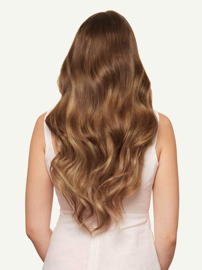 Bll seamless clip in extension Chestnut Brown Balayage#color_ chestnut-brown-balayage
