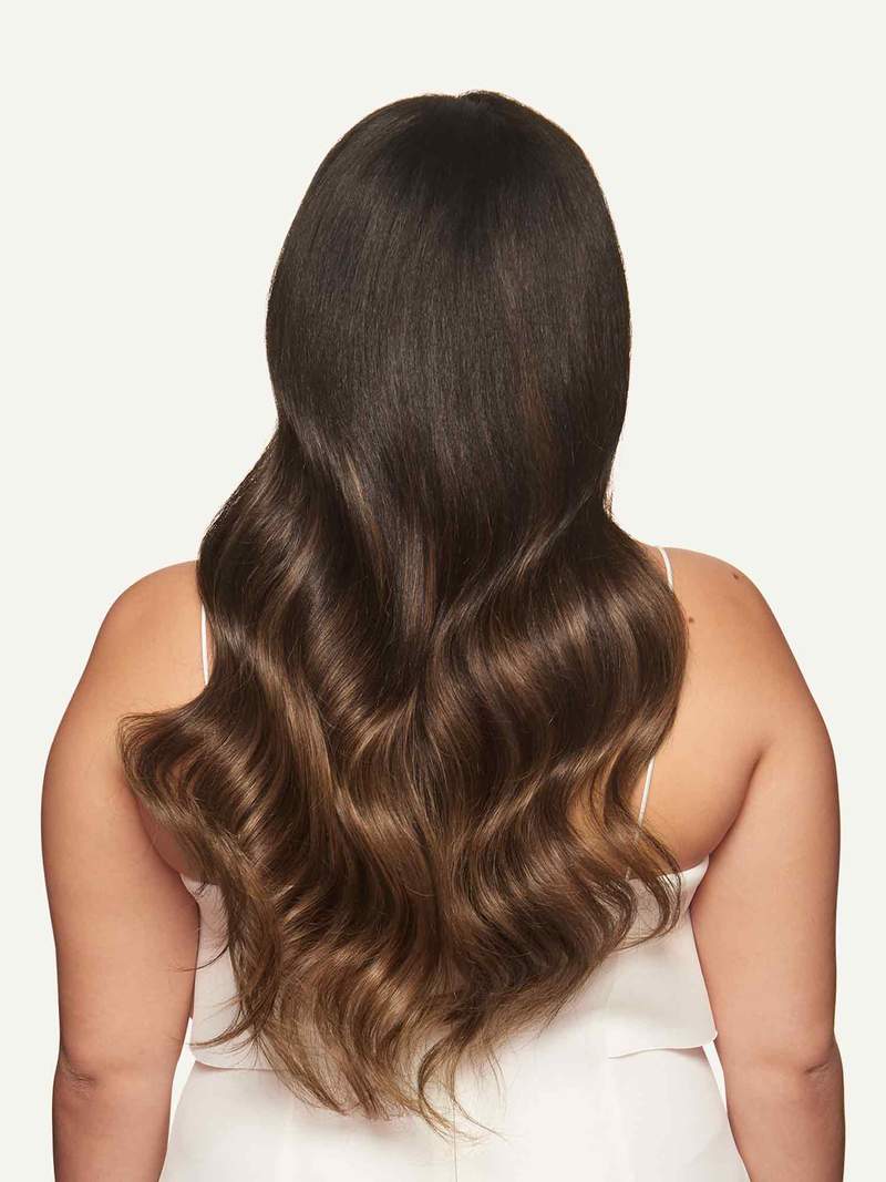 Bll clip in extension Mocha Brown Balayage#color_ mocha-brown-balayage