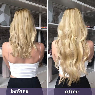 Bll classic clip in extension Blonde Balayage#color_blonde-balayage
