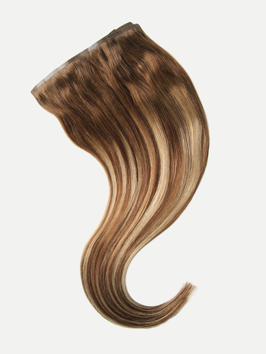 Bll seamless clip in extension Chestnut Brown Highlights#color_chestnut-brown-highlights