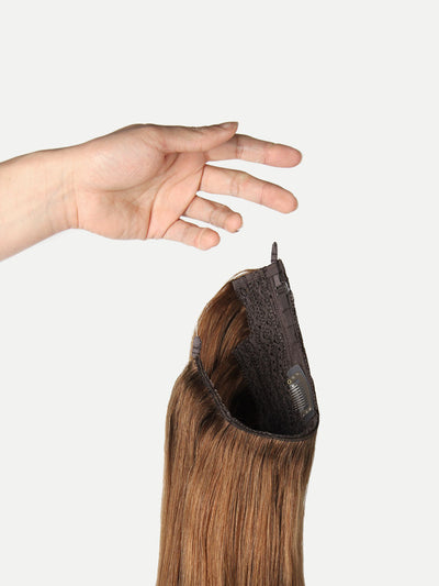 Bll halo clip in extension Chestnut Brown#color_chestnut-brown