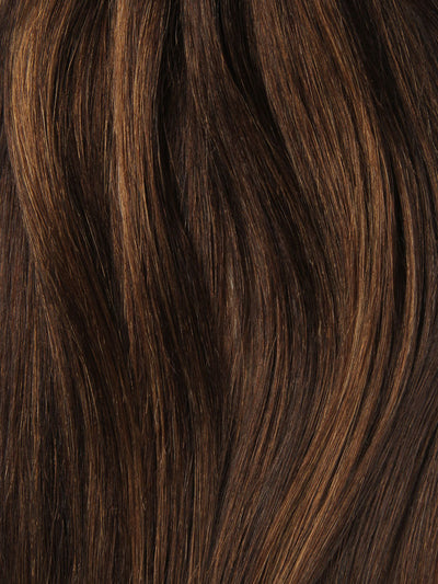 Bll clip in extension Chocolate Brown Balayage#color_chocolate-brown-balayage