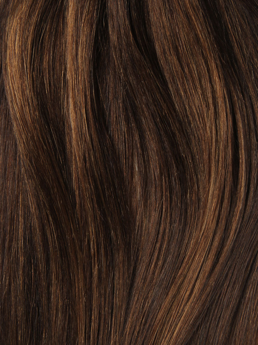 Bll classic clip in extension Chocolate Brown Balayage#color_chocolate-brown-balayage