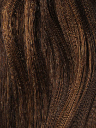 Bll seamless clip in extension Chocolate Brown Balayage#color_chocolate-brown-balayage