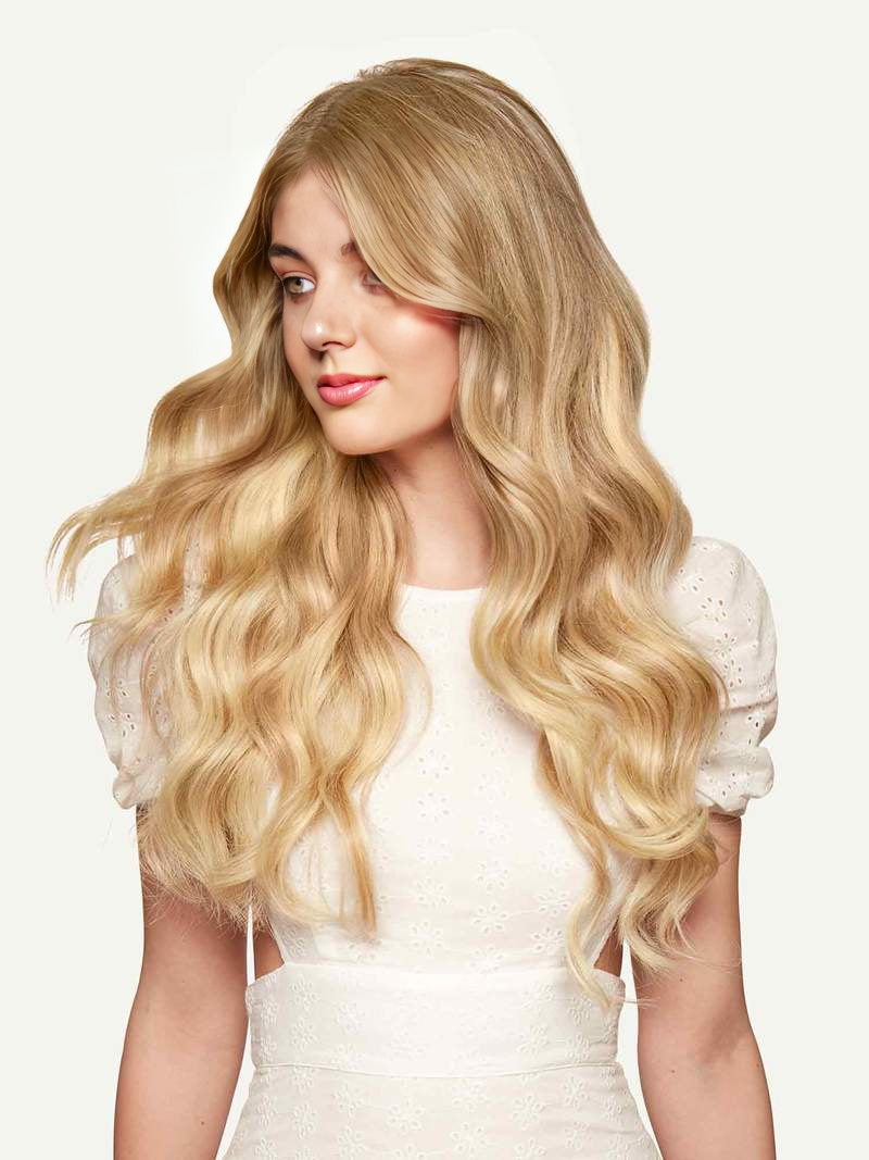 Bll seamless clip in extension Dirty Blonde Highlights#color_ dirty-blonde-highlights
